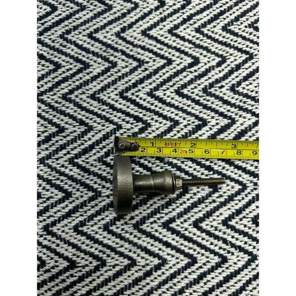 Round Textured Metal Drawer Pull With Screw Attachment - Picture 2 of 3